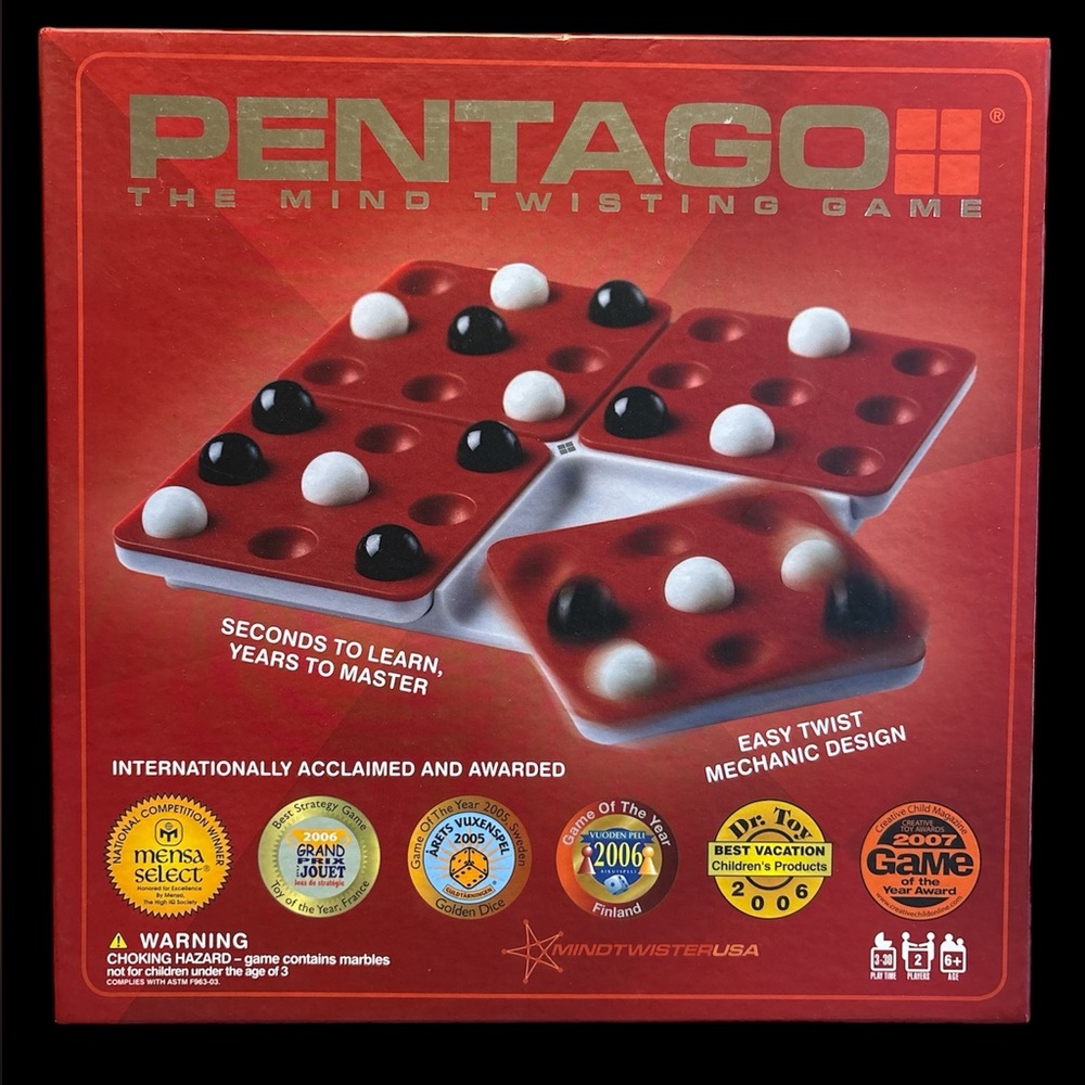 Pentago‎ Strategy Board Game Mindtwister USA Preowned Complete Ages 6+ Awards
